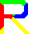 letter r colorsquares animation