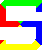 letter s colorsquares animation